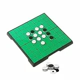 KOKOSUN Reversi Schach, Reversi-Spiele, 20×20cm Brett-Strategiespiel, Schwarz-Weißes Schach, Magnetisches Faltbares Schachbrett Bequeme Aufbewahrung