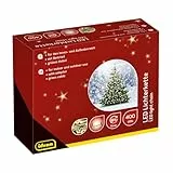 Idena 31123 - LED Lichterkette mit 400 LEDs in Gold-Gelb, mit 8 Stunden Timer Funktion und Transformator, ca. 47,9 m lang, Deko für Innen & Außen, als Party Deko, Weihnachtsdeko, zur Hochzeit