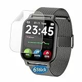 Frgnie Schutzfolie kompatibel für Popglory Smartwatch 1,85 Zoll (6 Stück) HD TPU Displayschutzfolie Für P66 Smartwatch 1.85”