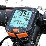 RISEPRO Fahrradcomputer, Fahrradcomputer kabellos 4 Line LCD-Hintergrundbeleuchtung Display für Tracking mit Geschwindigkeit und Strecke, Wasserdicht Fahrrad Computer