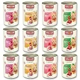 animonda Carny Katzen Nassfutter, Sorten Mix 'Kräftige Variation' (12 x 400g), getreidefreies Katzennassfutter ohne Zucker für ausgewachsene Katzen mit frischen fleischigen Zutaten