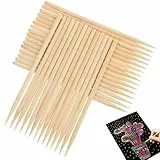 Healifty Kratzen Holzpinsel Graffiti Pinsel Bambus Pinsel DIY Kunst Malerei Handwerk Werkzeuge 30 Stück