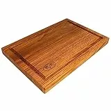 B4K® Schneidebrett Eiche 30x20 cm | Antibakteriell & geölt | Mit Saftrille | Beidseitig nutzbar | Küchenbrett, Hackbrett, Tranchier- & Brotbrett, Servierbrett