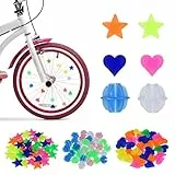 ALTcompluser 210 Stück Bunten Fahrradspeichen-Dekorationen, Speichenklicker Kinderfahrrad Leuchtendes Speichenreflektoren Kinder Fahrrad Zubehör Reflektierende Speichenperlen