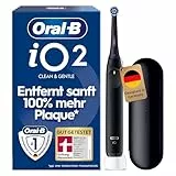 Oral-B iO Series 2 Elektrische Zahnbürste — Electric Toothbrush, Inkl. 1 Aufsteckbürste, Reise-Etui — 3 Putzmodi für Zahnpflege, GUT GETESTET (2,2) von STIFTUNG WARENTEST, Designed by Braun, Schwarz