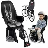 Campela Kinderfahrradsitz ab 9 Monate bis 5 Jahre I 9-22 kg - Kinder Fahrradsitz mit TÜV, Gruppe 2/3 I Black/Grey I Kindersitz Hinten, Fahrrad Kindersitz, CA0061