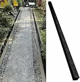 100 cm Entwässerungssystem mit Edelstahlgitter, ideal für Hof, Garten, Terrasse, Dekoration, verhindert Wasseransammlung, schwarz, 7 x 5 cm Entwässerungslösung