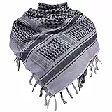 Chalier Fashion Shemagh Palästinenser Tuch 100% Baumwolle Militär Tactical Desert Schal Arabischer Wüsten Schals Unisex Halstuch Kopftuch Herrn und Damen MEHRWEG