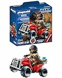 PLAYMOBIL City Action 71090 Feuerwehr-Speed Quad mit Rückzugsmotor, Spielzeug für Kinder ab 4 Jahren