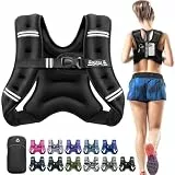 BAGAIL Gewichtsweste für Krafttraining, Brustgröße Verstellbar, Praktische Tasche, mit Eisensand Gefüllte, Ideal für Fitnessstudio-Workouts, Yoga-Training & Aerobic-Übungen, Schwarz, 3.6kg/8lb