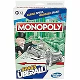 Monopoly Kompakt Brettspiel, klassisches Familienspiel in der Reiseversion für unterwegs, 2 bis 6 Spieler, Strategiespiel geeignet ab 8 Jahren, Reisespiel für die Familie