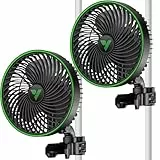 VIVOSUN AeroWave E6 Gen2 Growzelt-Clip-Ventilator150 mm, EC-Motor Smarte WLAN-Steuerung,10-stufiger & 2 Modi, automatischer oszillierender Ventilator, Luftzirkulator für Growbox, Timer, IP54 2er-Pack