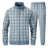 W JIANWANG Trainingsanzug Herren Fußball Traningsanzuganzug Sportanzug Freizeitanzug Sport Jogging Anzug Für Männer Trainingsanzüge Fussball Laufanzug Jogginganzug Set Dunkelblau 3201-L