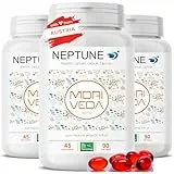 Moriveda NEPTUNE Krillöl Kapseln, 135-Tage-Vorrat, mit Omega-3 6 9 (EPA/DHA), Antioxidantien, Vitamin E & Cholin, MSC-zertifiziert & nachhaltig, 3 x 90 Softgels