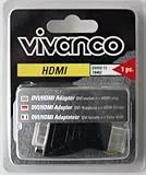 Vivanco HDMI/DVI Adapter HDMI M DVI FM Schwarz Kabel-Schnittstelle und Netzteil