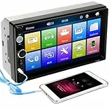 Hikity Autoradio 2 Din mit Bildschirm 7 Zoll Touch Display Radio mit Bluetooth Freisprecheinrichtung Unterstützung Mirror Link USB/AUX/SD+Rückfahrkamera