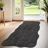 Biscpro Fußmatte Innen Weicher 55x 120 cm, Türmatte rutschfeste Waschbar Fussmatte, Schmutzfangmatte,Läufer Teppich für Hund, Eingang, Flur, Küchen, Korridor