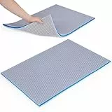 Aquarium-Filter-Medien-Schwamm-Pad, mehrschichtige Schaumstoff-Filterwatte für Aquarium-Filterzubehör (60 x 40 x 1,5 cm, 2 Stück)