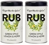 Cape Herb & Spice - Rub Greek Lemon & Oregano 100g (Packung mit 2)