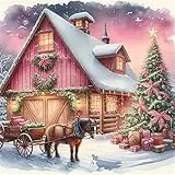 Huacan Diamond Painting Erwachsene Weihnachten Diamant Paintings Bilder Voll AB Eckige Steine Strass Malerei für Home Wall Decor 30x30cm