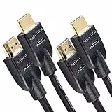 Amazon Basics 4K-HDMI-Kabel, 1.8 m, 18 Gbit/s Highspeed mit Ethernet, 4K@60Hz, 2 Stück, 2160p, Schwarz