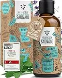 Heldengrün® BIO Saunaaufguss “Atemfrei” [100 % NATURREIN] Saunaöl mit Eukalyptus, Pfefferminz & Lavendel – Befreiendes Sauna Aufgussmittel für Liebhaber – Sauna Konzentrat für 20 Anwendungen