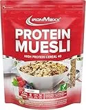 IronMaxx Protein Müsli - Banane 2kg Beutel | Veganes High Protein Müsli laktosefrei | Reduzierter Zuckergehalt & Low Carb
