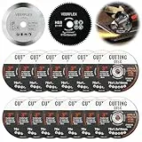 17 Stück Trennscheiben,Trennscheibe 76mm,Schleifscheiben für Winkelschleifer,Cutting Disc,Schnittscheiben Flexscheiben zum Schneiden von Metall,Holz,Stein,Kunststoff,Keramik,Für 10 mm Bohrung