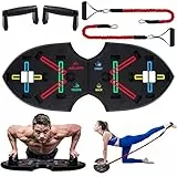 GLKEBY Push-Up Rack Board, 12-in-1 faltbares multifunktionales Home-Training-Fitnessgerät, tragbarer Push-Up-Trainingsrahmen, einstellbares Push-Up-Board