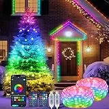 Diealles Shine Lichterkette Farbwechsel, 2 Stück 10M 100LED RGB Lichterkette mit Sync Musik, Fernbedienung, App Steuerung, Wasserdicht Lichtschlauch für Innen Weihnachten Halloween Fotos Dekoration