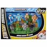 Heroes of GOO JIT Zu Minecraft Mini Actionfigures 8-Pack - Stretchy and Bendable Toy-Figures for Minecraft-Fans 4+ Years.