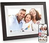 Hesmor 10,1 Zoll Digitaler Bilderrahmen WLAN, 1280x800 HD IPS LCD-Touchscreen Elektronischer Bilderrahmen, Automatische Rotation, 32GB Speicher, Teilen Sie Fotos sofort über Frameo von überall