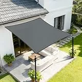 Sunnylaxx 3x4m Sonnensegel Rechteckig,420D Oxfordgewebe Wasserdicht Sonnenschutz Sunsegel UV-Schutz,für Außenbereich,Garten,Terrasse Balkon -Anthrazit