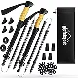 gipfelsport Faltbarer Wanderstock Carbon mit Kork-Griff