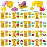 BONNYCO Knete Set mit Formen und Mitgebsel Tüten, Pack 16 Mitgebsel Kindergeburtstag 3-9 Jahre, Modelliermasse für Gastgeschenke, Bastelset, Kinderspielzeug, Mini Spiele und Pinata Füllung