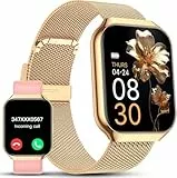 Smartwatch Damen mit Telefonfunktion 1,91' Zoll Touchscreen Fitness Tracker 200+ Sportmodi IP68 Wasserdicht Fitnessuhr mit Herzfrequenz SpO2 Schlafmonitor Schrittzähler Smart Watch für iOS Android