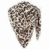 MyBeautyworld24 Damen XXL Winter-Schal im Leopardenmuster übergroßer Deckenschal Herbst-Schal Oversized Schal