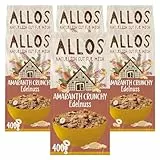 Allos Amaranth Crunchy Edelnuss | Bio Müsli | Nuss Müsli | Haferflocken | Frühstückscerealien | vegan | 6er Pack (6 x 400g)