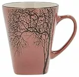 Villa Collection Hela Becher Groß 350ml, Jumbobecher, Teebecher, Kaffeebecher Groß, Durchm. 9 cm, Höhe 11 cm, 0,35 Liter, aus Keramik/Steingut, Dunkelrosa