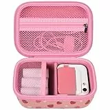Kinderkamera Tasche für Uleway/ für GREENKINDER/ für GlobalCrown/ für Gofunly/ für Ushining Mini Digital Kamera, Sofortbildkameras Schutzhülle Tragetasche Halter für Druckpapier (nur Hülle) Erdbeere