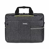 Duronic LB14 Aktentasche | Laptoptasche für Notebooks bis 15 Zoll | Wasserdichte Umhängetasche mit Zubehörfach | Schutzhülle für Laptop Netbook Akten | Universal Notebooktasche | Business Reisen