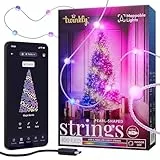 Twinkly Strings USB-C Pearls 100 LED, LED-Lichterkette in Perlenform, RGB LED-Lichter Mehrfarbig, Lichter zum Valentinstag, Kompatibel mit Alexa und Google Home, USB-C, Transparentes Kabel, 6m