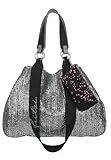 Fritzi aus Preußen Izzy Medium Limited Painted Straw Shopper Silver Black