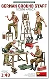 Miniart 49020 1:48 Figuren Set Dt. Bodenpersonal (4) NAfr.- originalgetreue Nachbildung, Modellbau, Plastik Bausatz, Basteln, Hobby, Kleben, Modellbausatz, Zusammenbauen