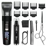 Hatteker Haarschneidemaschine Profi Haarschneider Herren Haartrimmer Bartschneider Barttrimmer Präzisionstrimmer Nasenhaarschneider Langhaarschneider Wasserdicht