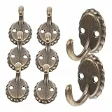 ULTECHNOVO 10 Stück Vintage Wandhaken zum Bohren Rostfreie Garderobenhaken aus Retro Kleider und Handtuchhaken für Bad Flur Schlafzimmer Robuste Wandmontage für Mäntel Taschen Jacken