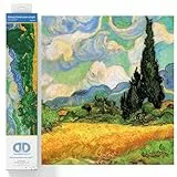 Diamond Dotz DD9-024 Weizenfeld (Van Gogh), ca. 51 x 39 cm groß, Diamond Painting, Malen mit Diamanten, funkelndes Bild zum Selbstgestalten, für Kinder und Erwachsene, bunt