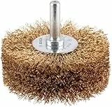 Bosch Accessories Professional Scheibenbürste, vermessingten gewellten Draht (0,2 mm, 80 mm, 35 mm, 4500 U/ min)