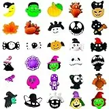 POPOYU Halloween Mochi Squishy Set,30 Stück HalloweenMochi Squeeze Spielzeug,Kawaii Squishies Stress Relief Spielzeug,Mini Geschenke Mochi Party Favors für Mitgebsel Halloween Kinder