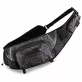 Rapala Unisex-Adult Umhängetasche Urban Sling Bag-Taktische Angeltasche-15L Brusttasche-Technisches und weiches Angelzubehör-Mehrere Fächer und Haken Tasche, Tarnfarben Schwarz, Einzigartig
